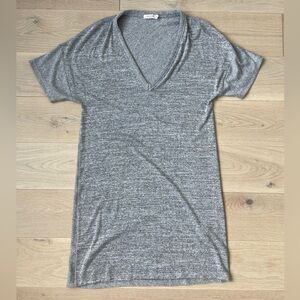 Rag & Bone Rosalind Dress V-Neck, Short Sleeve, Heather Gray (Size M)